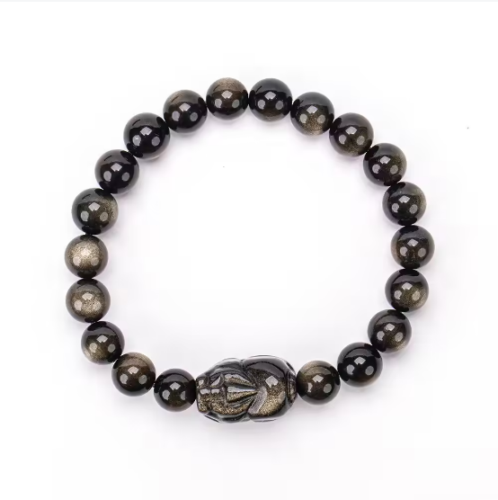 A59 金沙黑曜貔貅手珠（多尺寸可挑）